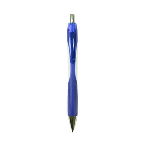 Eleganter, blau-weisser Kugelschreiber mit silbernen Details