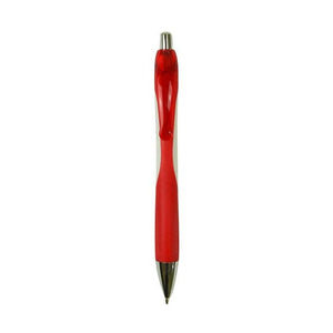 Eleganter, rot-weisser Kugelschreiber mit silbernen Details