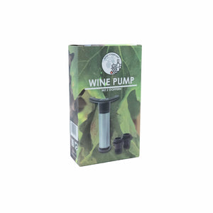 Schwarz-silberne Vakuumpumpe in grüner Kartonverpackung