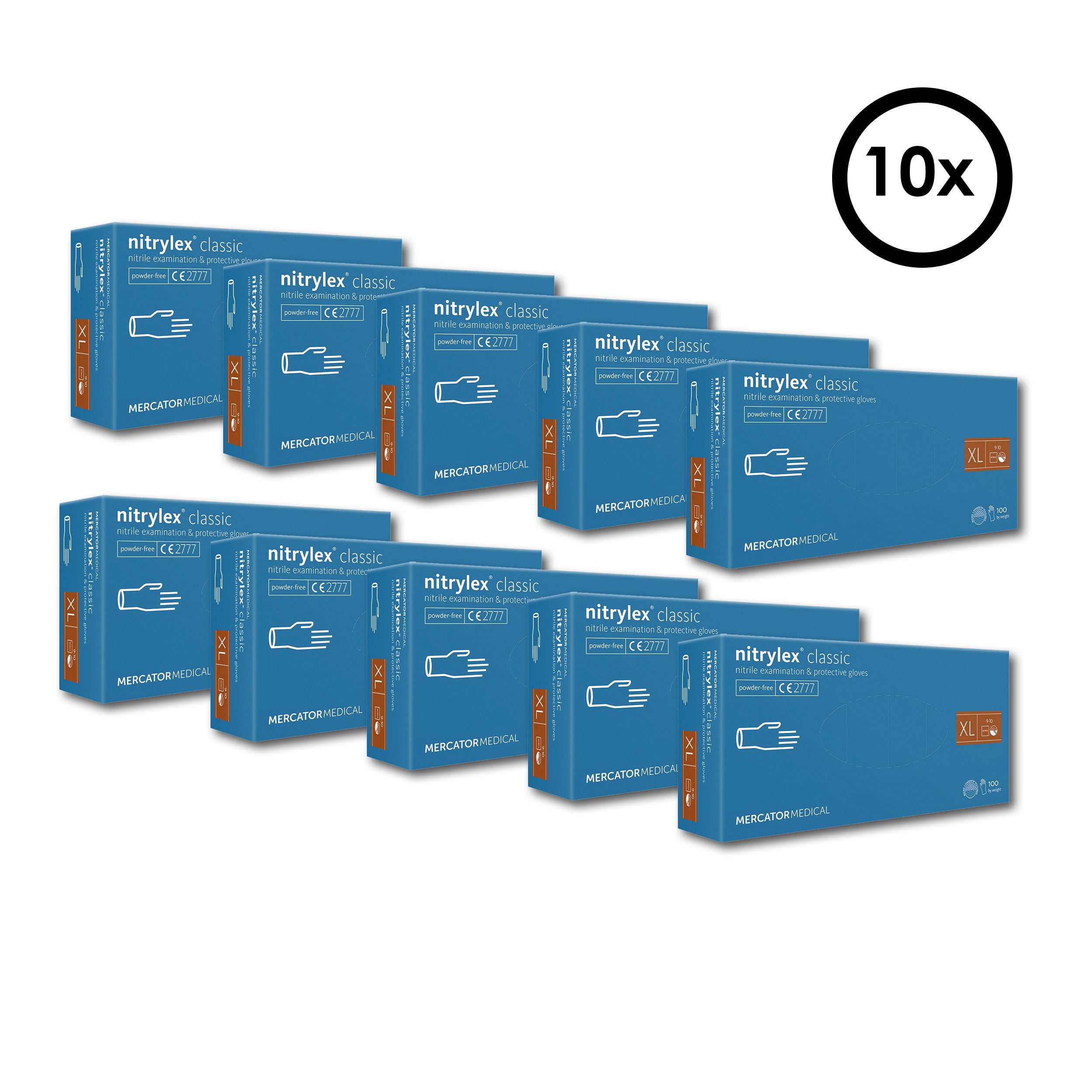 Mercator Nitrylex Classic Handschuhe Blue 10er Box