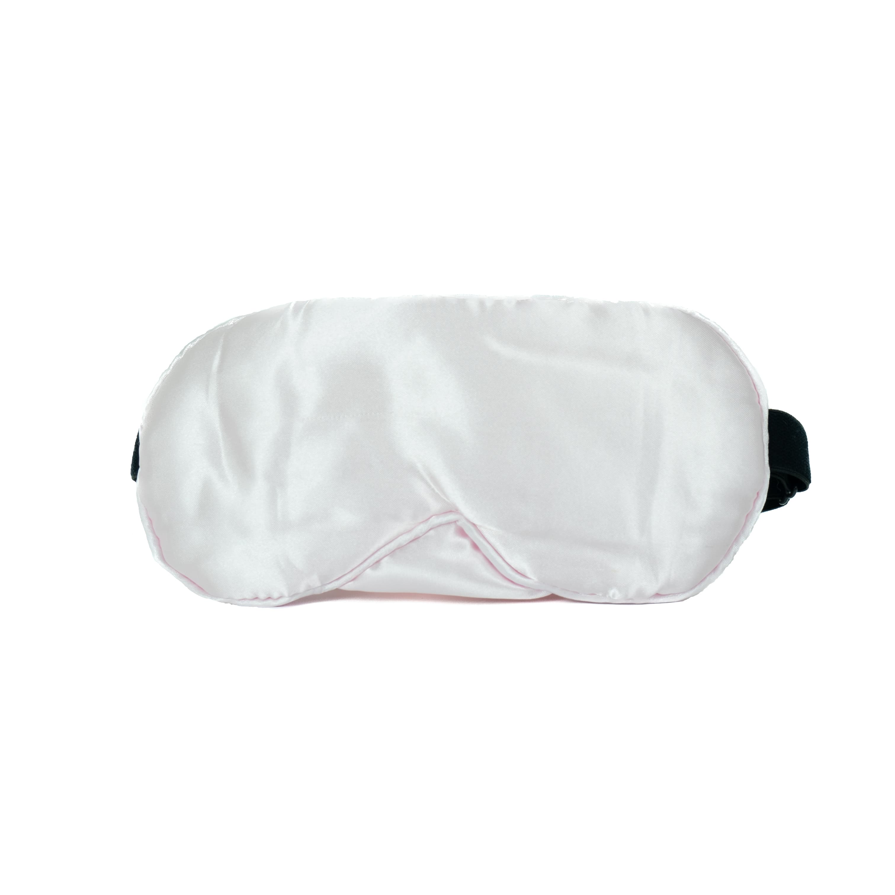 Weisse Schlafmaske mit schwarzem Gummiband