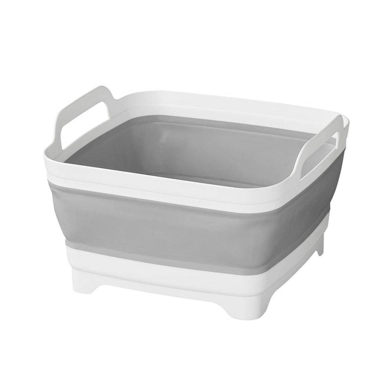 Weiss-graue, faltbare Spülschüssel