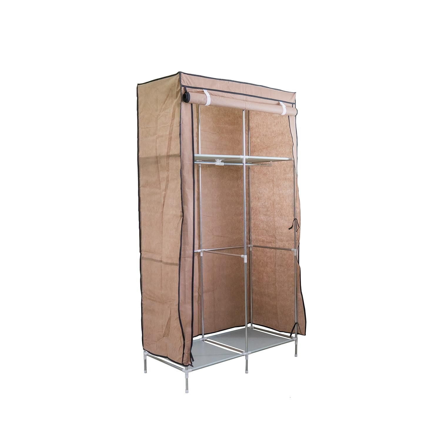 Stoffschrank – 85x43x166cm, Viele Fächer & Einfache Montage