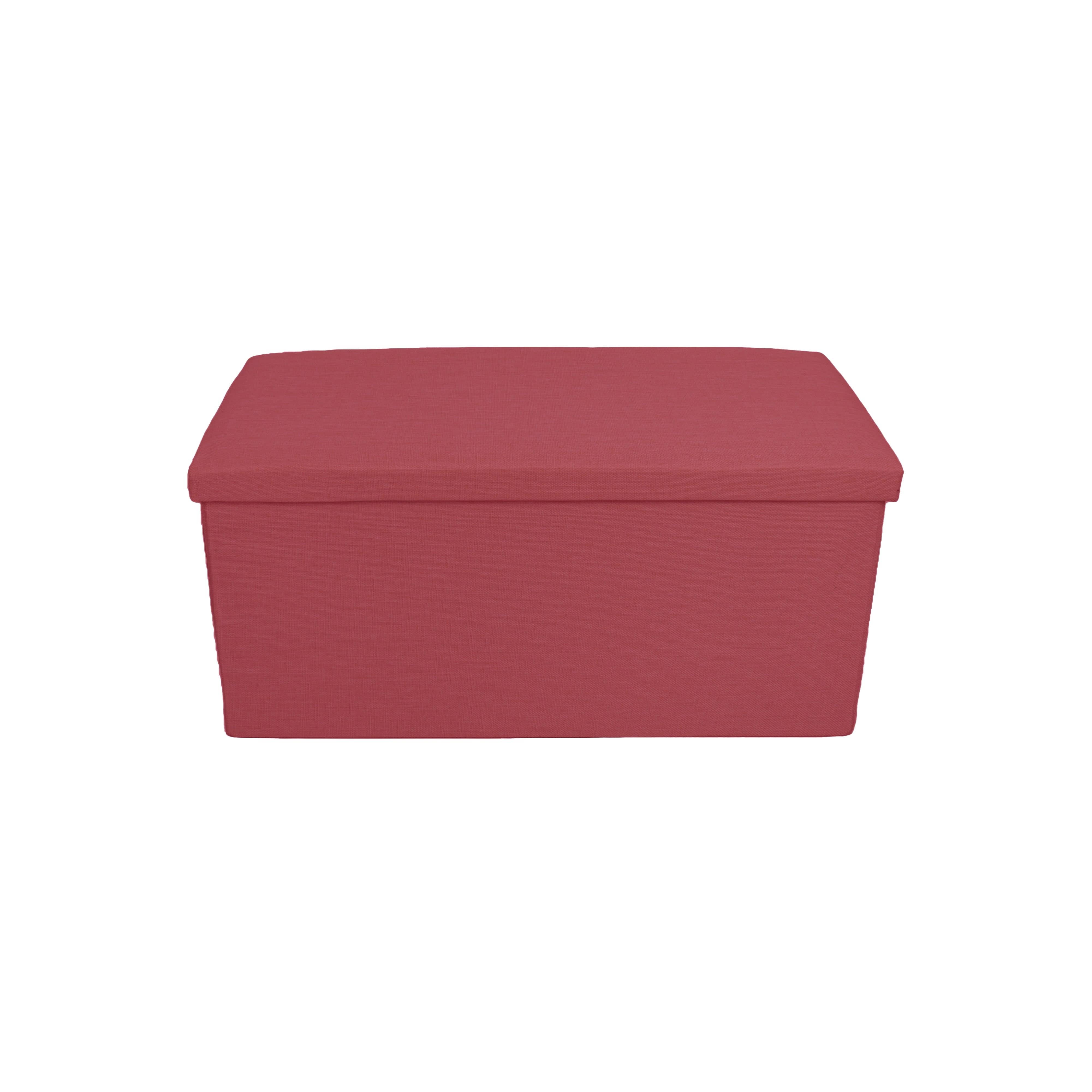 Rote Stoffbank von vorne