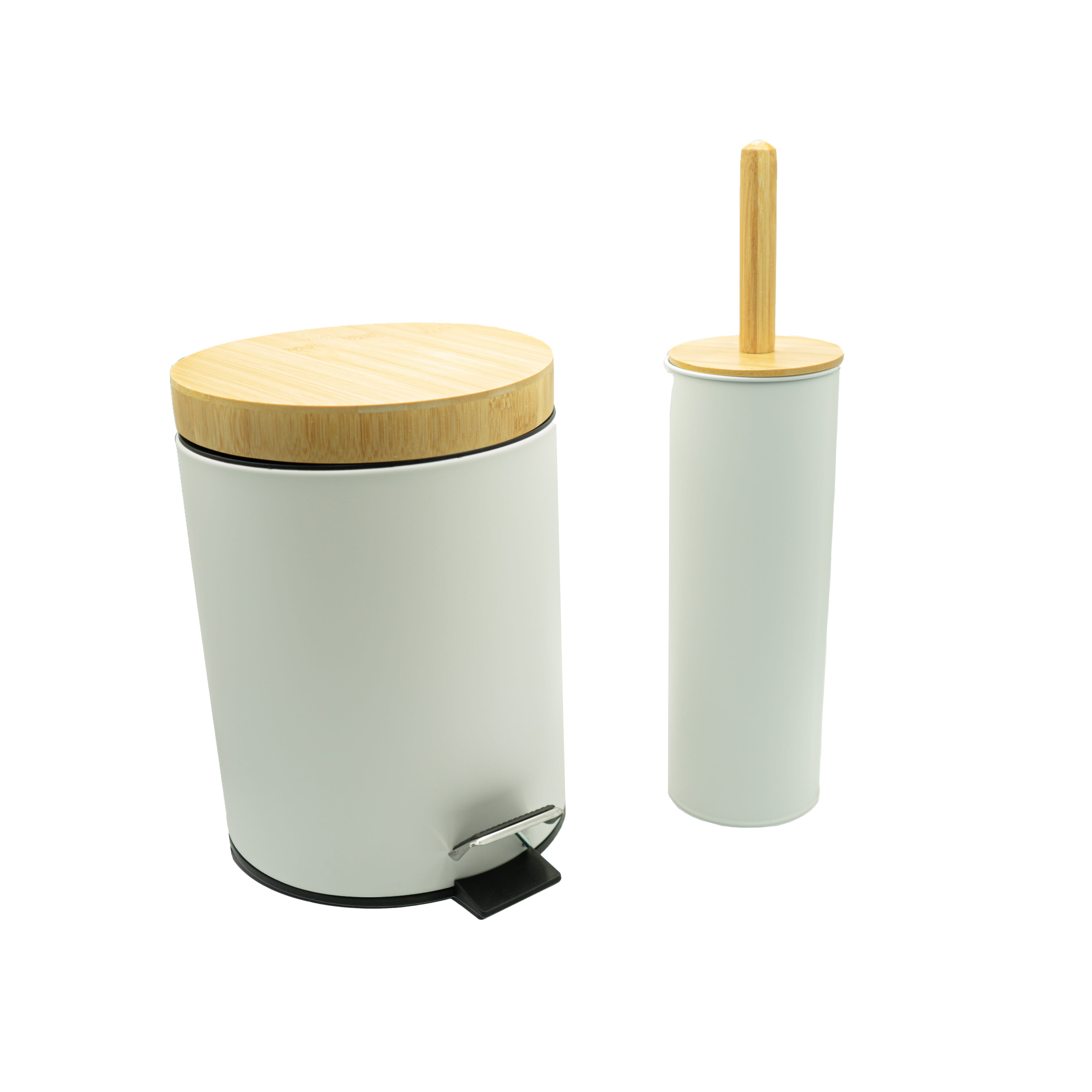 Badezimmer Set – Mülleimer & Klobürste mit Halter – novistore
