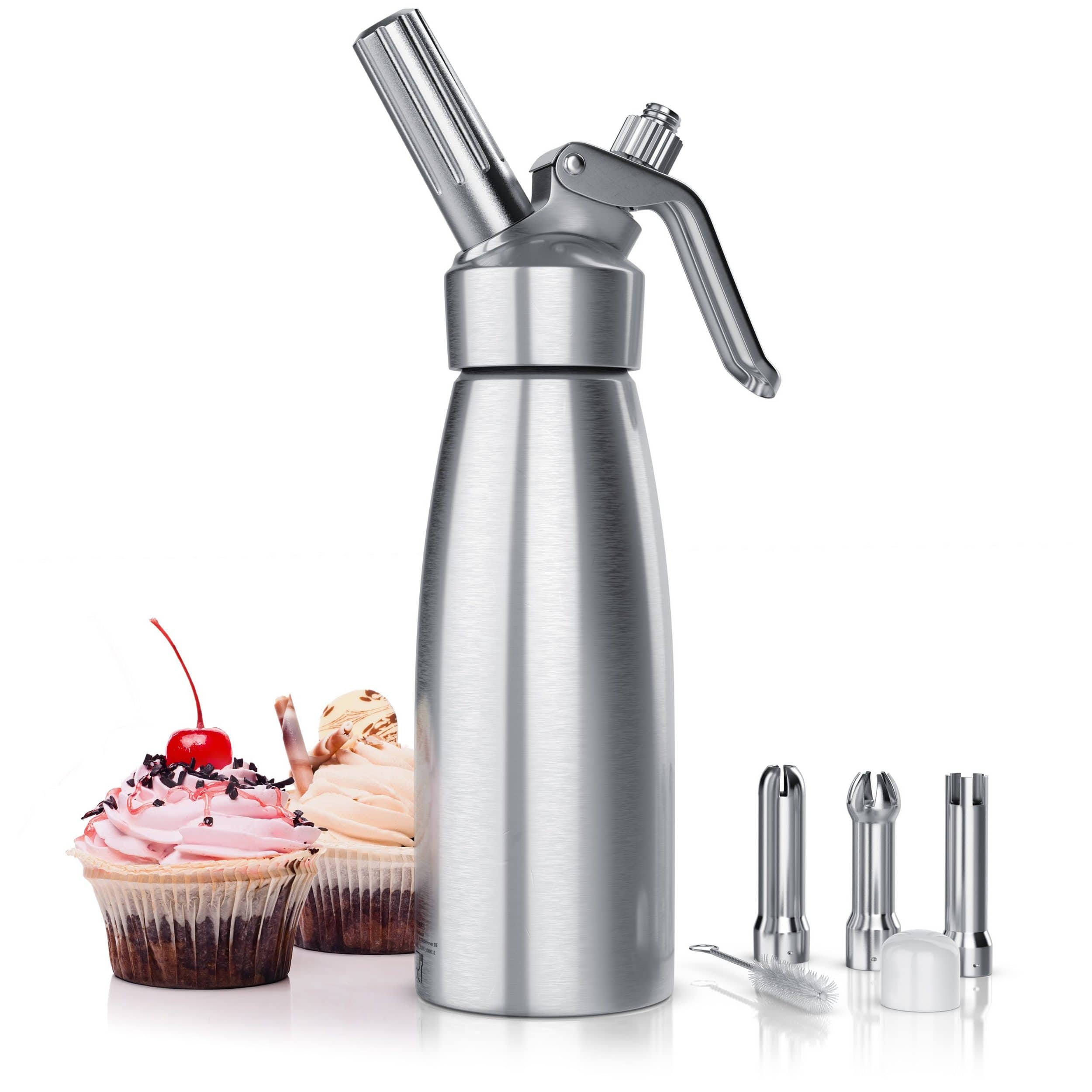 Sahnespender 500 ml – Edelstahl, für Schlagsahne, Mousse & Desserts – novistore