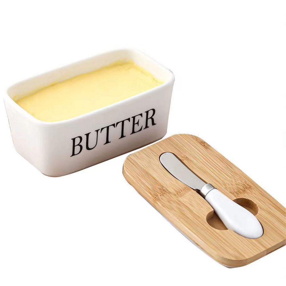 Butterbehälter mit Buttermesser