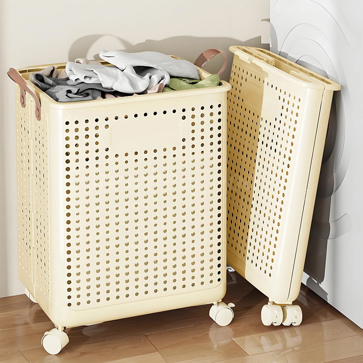 Wäschekorb mit Rädern