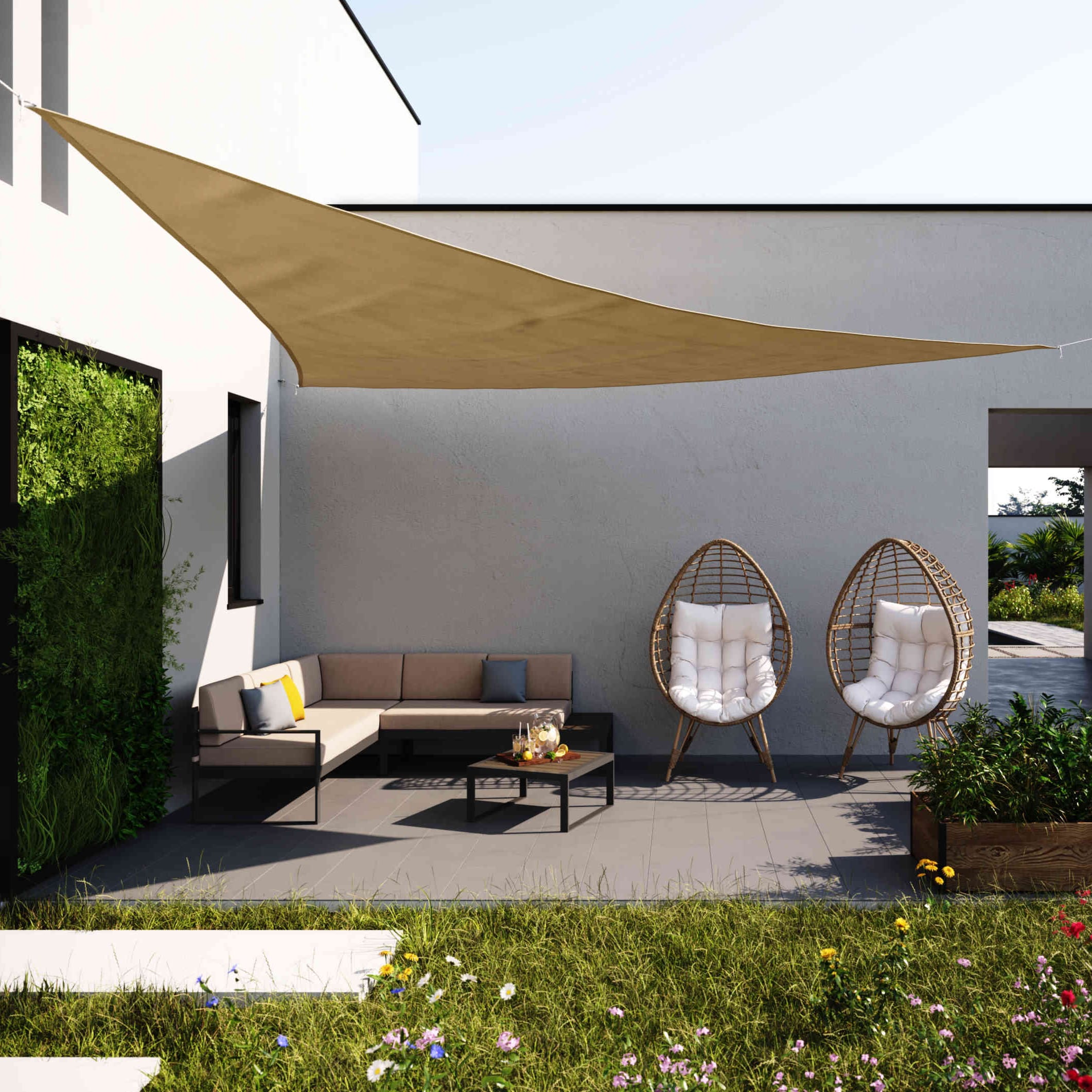 Sonnensegel – 3,6 x 3,6 m, UV-Schutz für Terrasse, Garten & Balkon – novistore