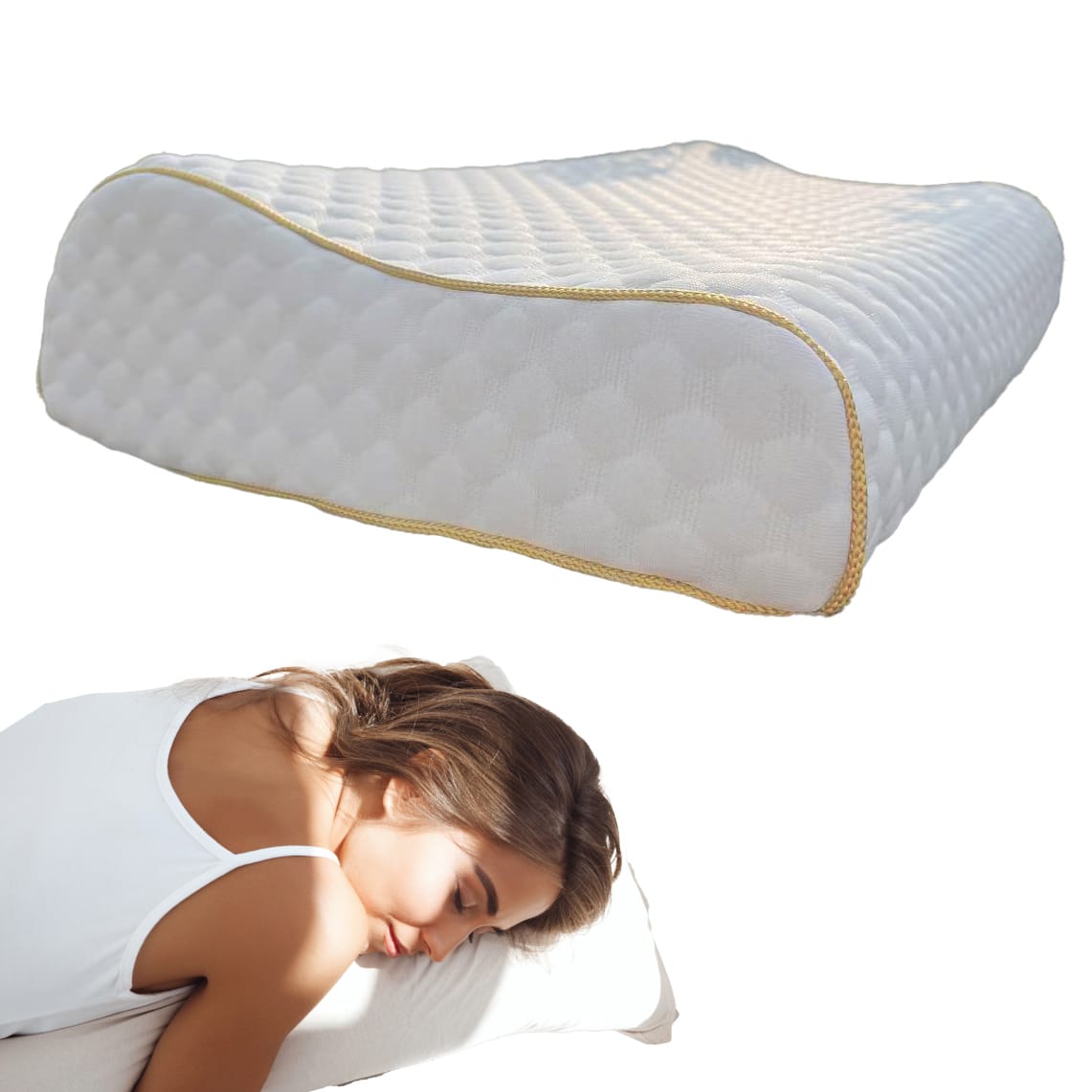 Anti-Schnarch Nackenstützkissen – Ergonomisches Memory-Foam Schlafkissen