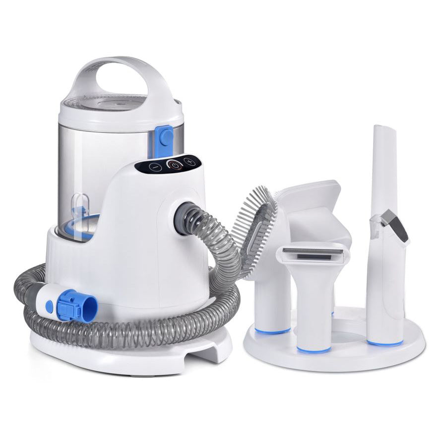 Hundeschermaschine mit Tierhaar-Staubsauger