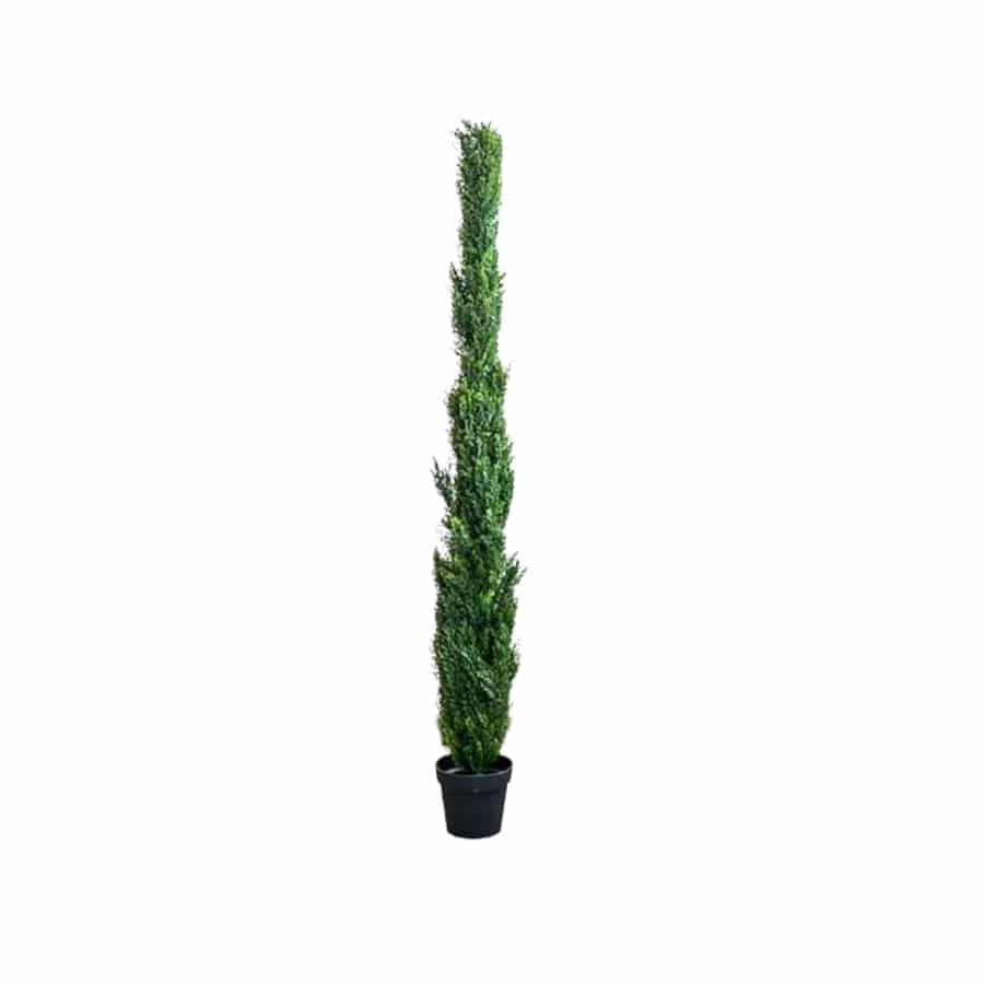 Kunstbaum Thuja 180 cm – Künstliche Zypresse Innen & Aussen – novistore