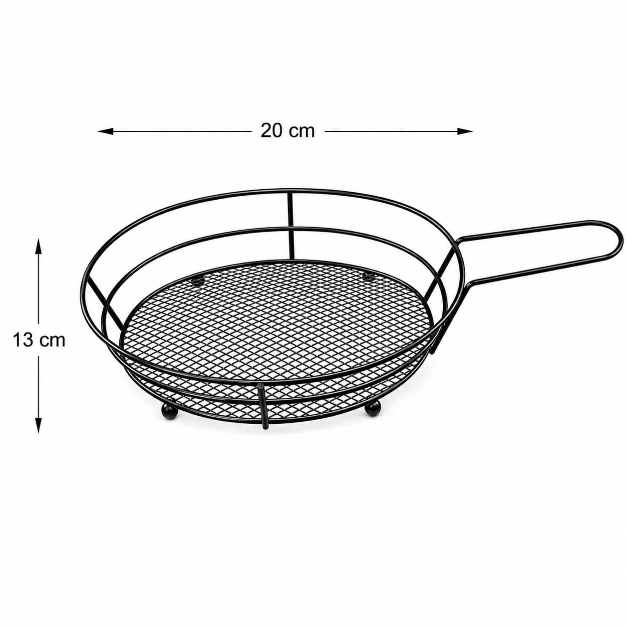 Cestino per fast food in metallo nero – Cestini da portata per patatine e finger food