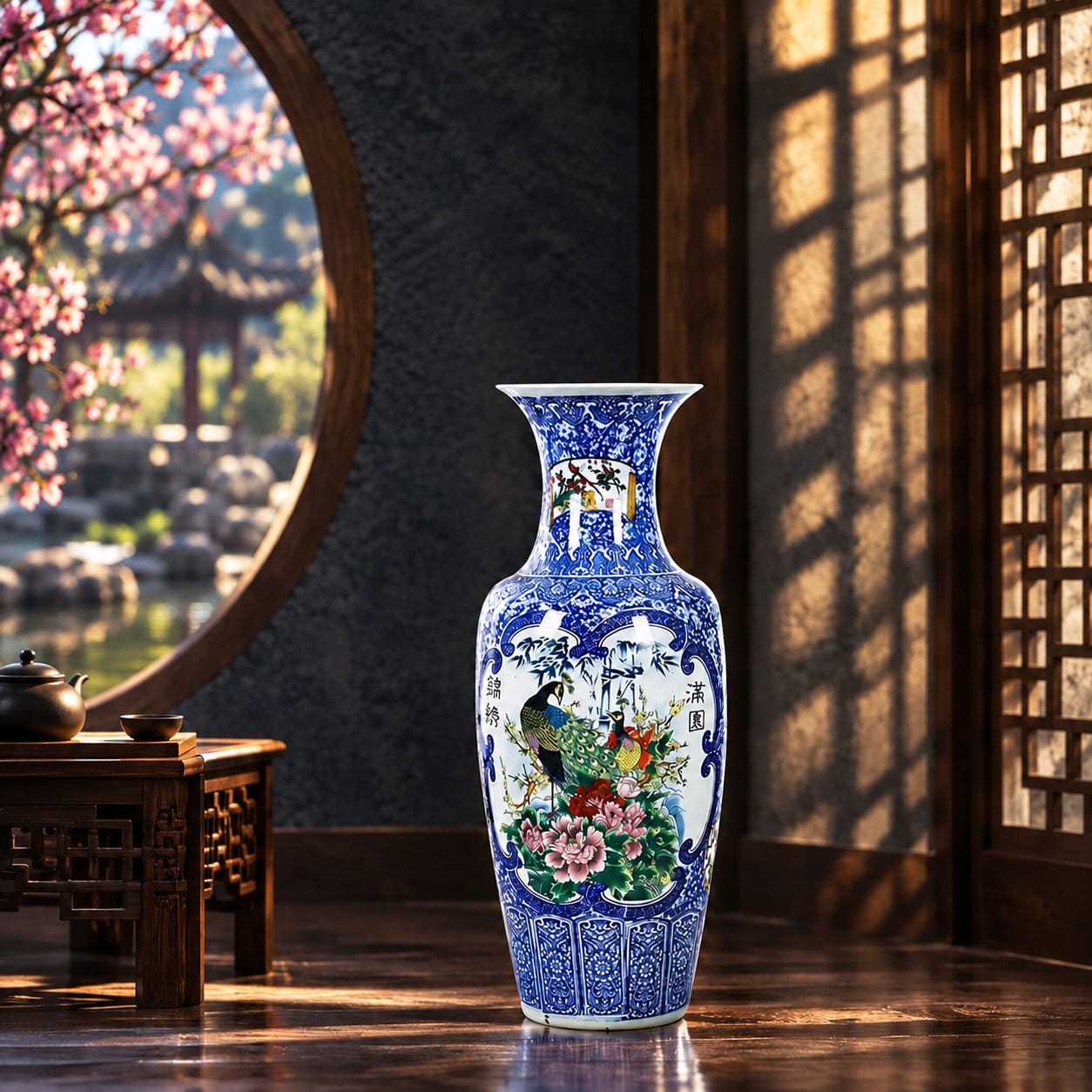 Deko-Vase Chinesischer Folklore-Stil