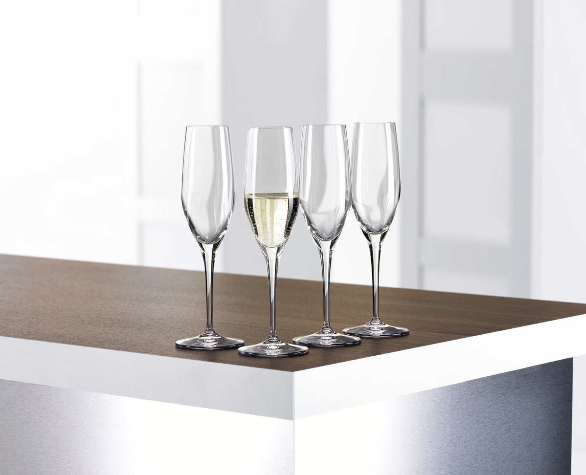 Bruchsichere Champagnergläser aus Kunststoff – Robustes 4er-Set, ca. 23 cm