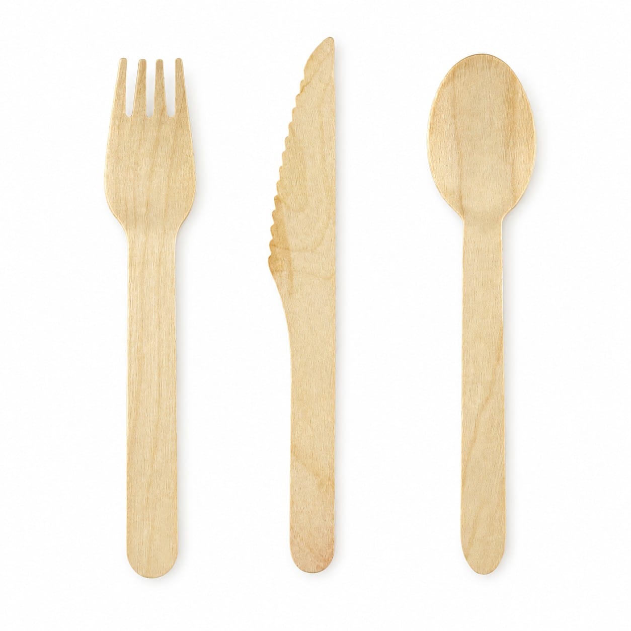 Nachhaltiges Holz-Besteck Set – 150-teilig für Events, Partys & Gastronomie