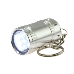 Silberner Schlüsselanhänger Taschenlampe