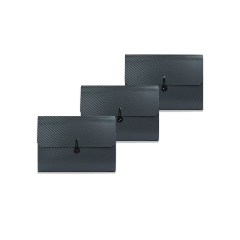 Elegante Fächermappe im 3er-Set – 13 Innentaschen & 12 Tabs
