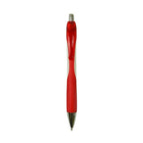 Eleganter, rot-weisser Kugelschreiber mit silbernen Details