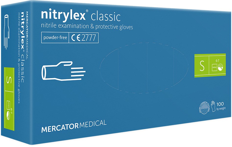 Mercator Nitrylex Classic Handschuhe Blue 100 Stk./Box - novistore.ch