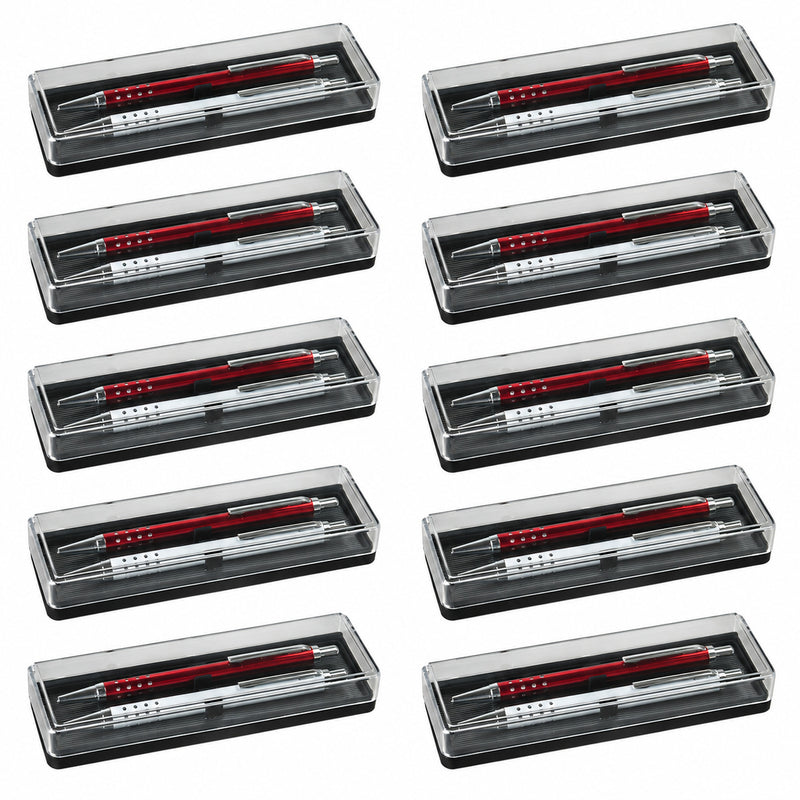Box II Geschenkbox – Für 2 Schreibgeräte & Mit Klarsichtdeckel - 10er Set