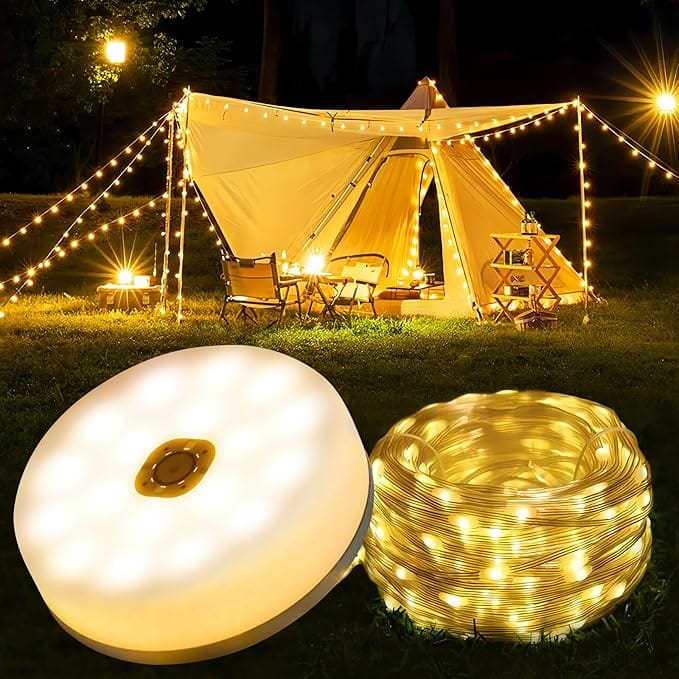 zelt lichterkette Camping Lichterkette – 10m ausziehbar, USB, Timer & warmweiss – novistore