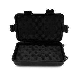 Geöffnete, schwarzes survival Mini-Kit