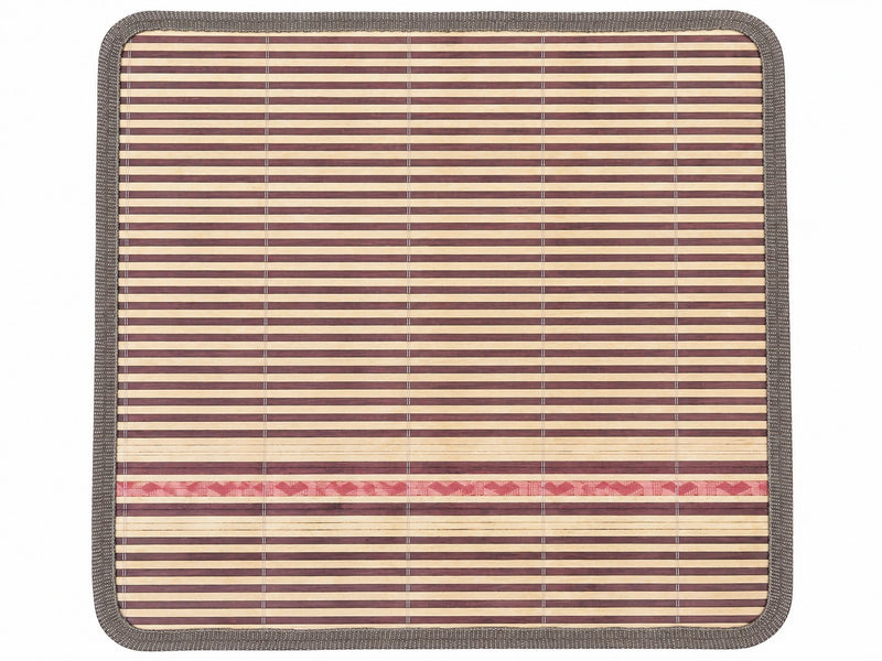 Faltbares Sitzkissen aus Bambus 40 x 40 cm – Bambusmatte in Natur und Braun