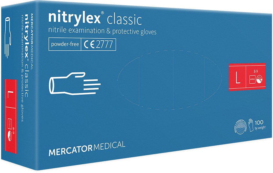 Mercator Nitrylex Classic Handschuhe Blue 100 Stk./Box - novistore.ch