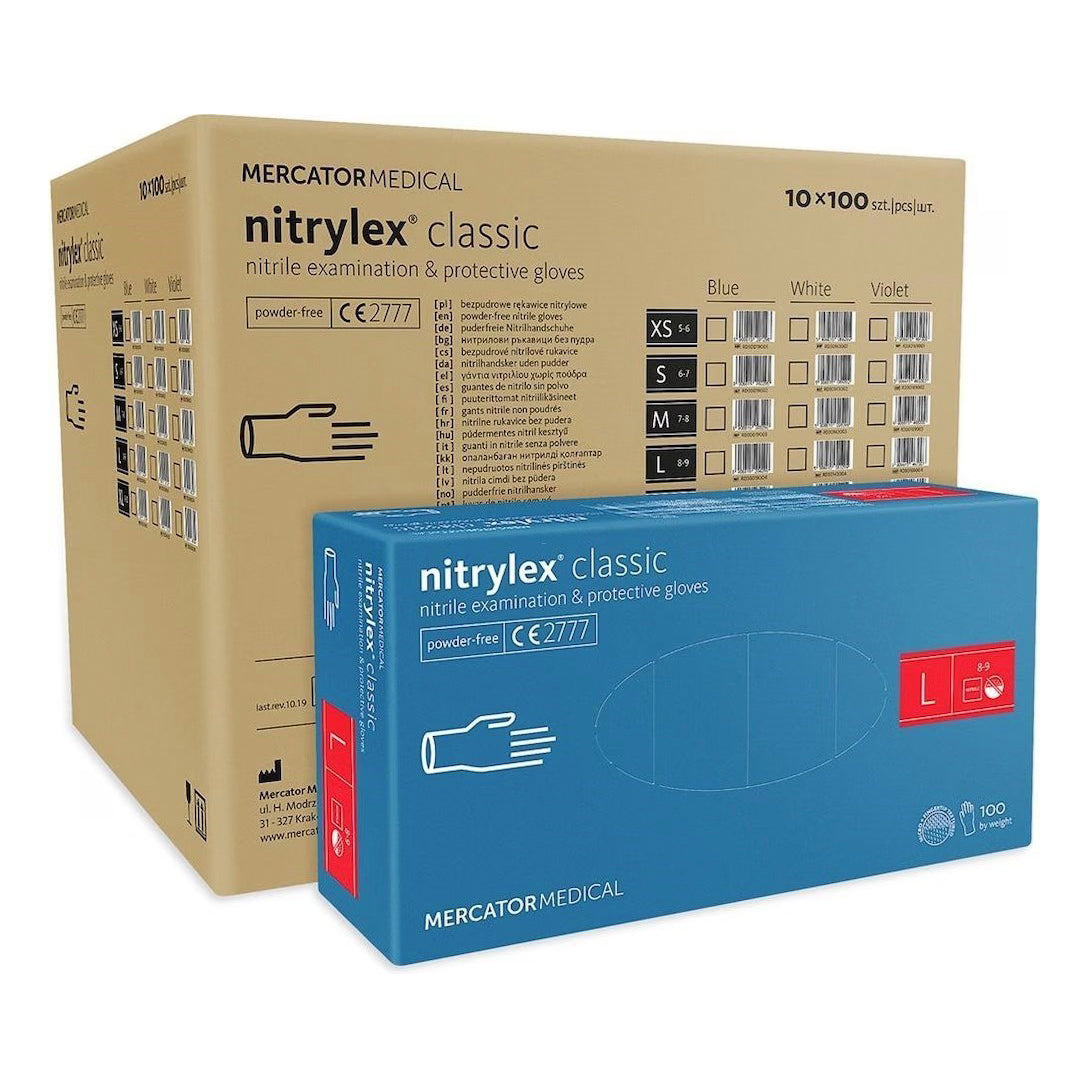 Mercator Nitrylex Classic Handschuhe Blue 100 Stk./Box - novistore.ch