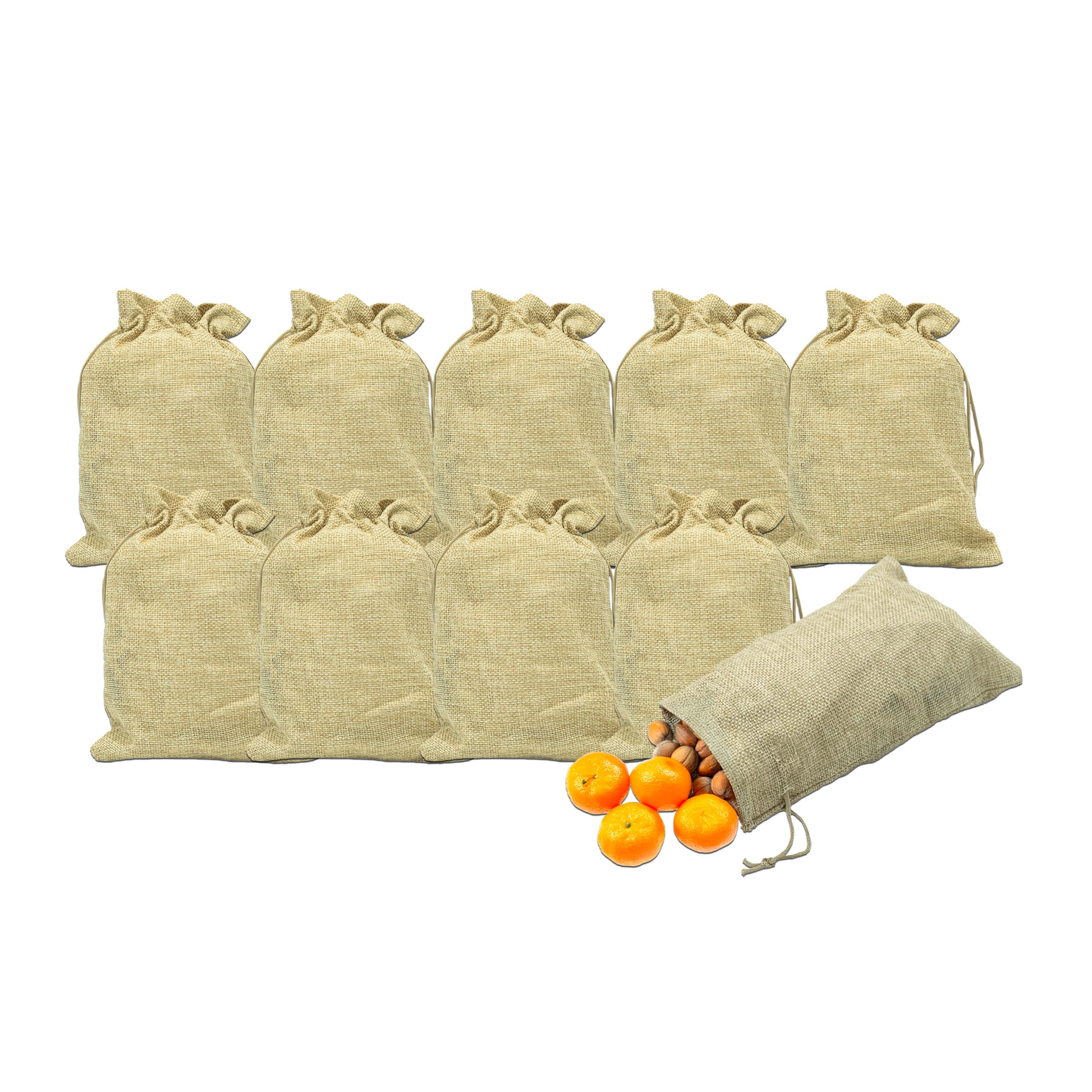 Jute Santa Sacks - 20 x 15 cm, for Santa Claus, Advent & Christmas